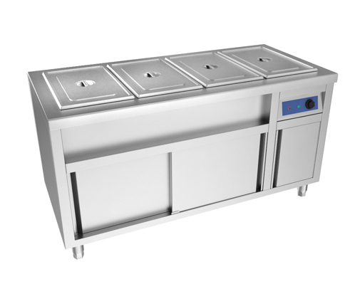 四格保溫售飯臺 尺寸:1500x700x800mm